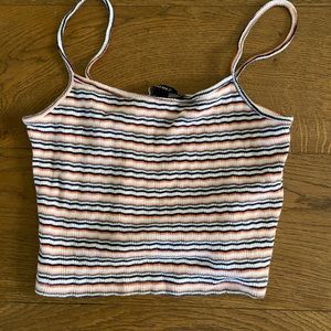 Striped cropped tank top